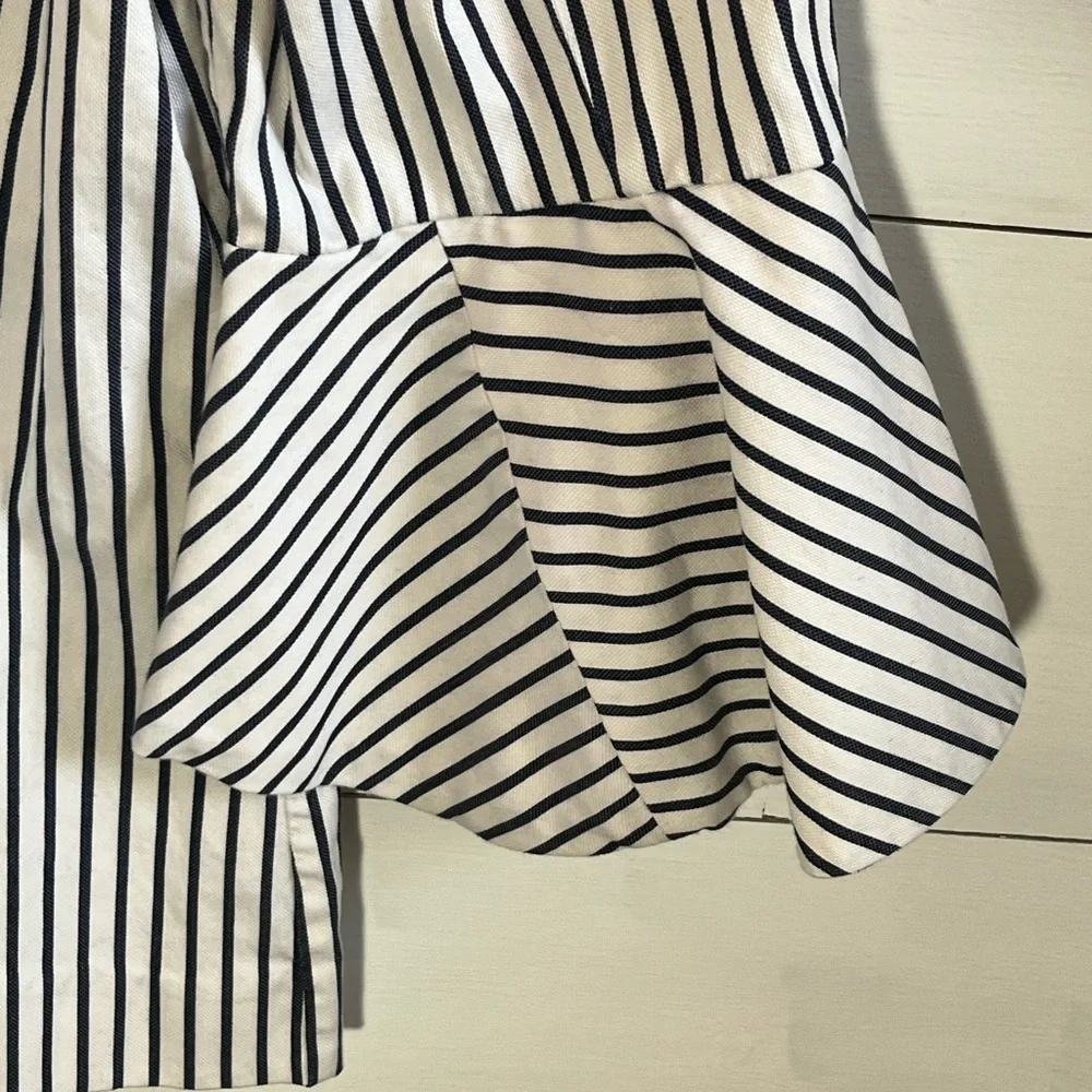 CAbi Navy and White Striped Blazer - Picture 4 of 6